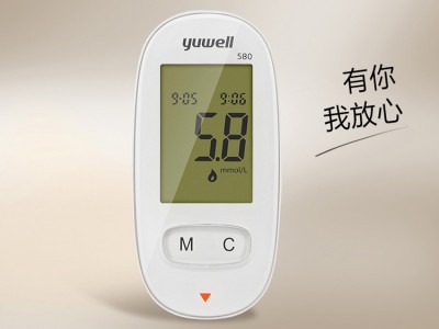 魚躍(YUWELL)  家用智能免調碼血糖儀580   帶100條試紙圖2