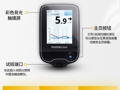 雅培（Abbott）家用血糖儀瞬感動(dòng)態(tài)血糖儀套裝 1+2型 血糖測(cè)試儀檢測(cè)儀器糖尿病圖3