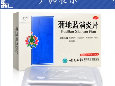 云南白藥 云豐 蒲地藍(lán)消炎片 0.3g48片（消腫 咽炎 扁桃腺炎）圖2